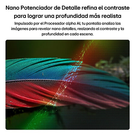 LG NANO 4K UHD AI NU85 highlights HDR10 Pro in a split scenic image comparing SDR and HDR10 Pro, revealing brighter highlights, deeper shadows, and enhanced contrast in a sunset lake scene for richer detail and clarity.